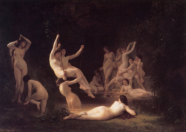 800px-William-Adolphe_Bouguereau_(1825-1905)_-_The_Nymphaeum_(1878) ウィリアム・ブークロー「ニンフ」