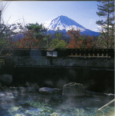 露天風呂から富士山の眺望