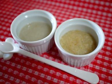 20100118-メイ・林檎パン粥・里芋と玉ねぎのスープ