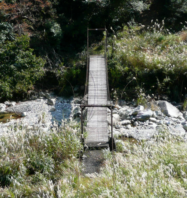 下葛川の吊橋5