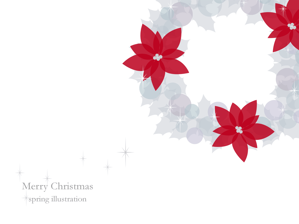 【クリスマスリース】クリスマスのイラストPC壁紙・背景